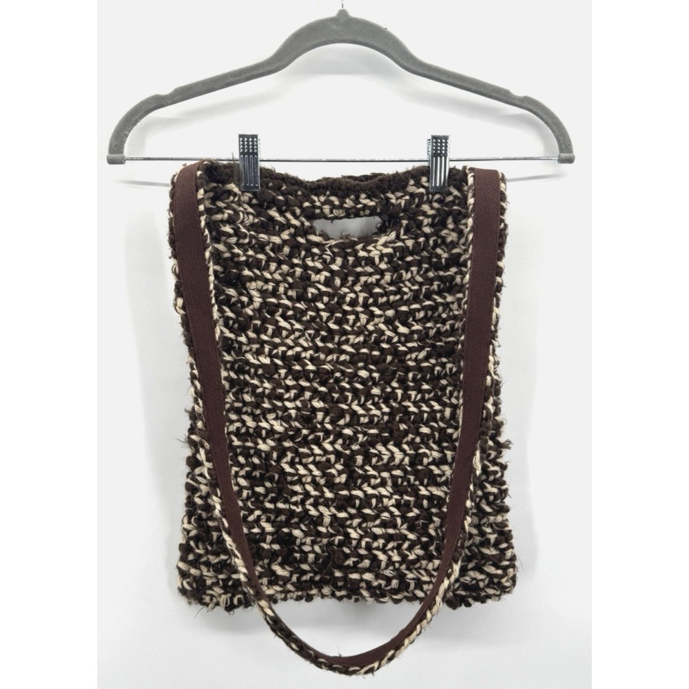 VTG Y2K 2000s Gap Crochet Crossbody Bag Chunky Boho Indie Grunge Retro Wool